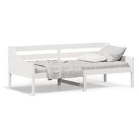 Daybed med reol uden madras 100x200 cm massivt fyrretræ hvid