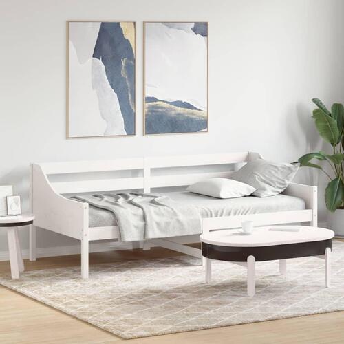 Daybed 100x200 cm massivt fyrretræ hvid