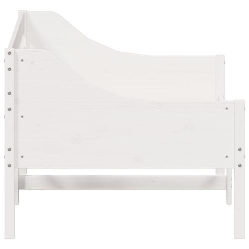 Daybed med reol uden madras 100x200 cm massivt fyrretræ hvid