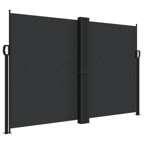 Sammenrullelig sidemarkise 160x1200 cm sort