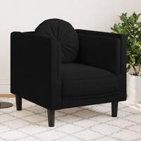 Sofastol med hynde velour sort