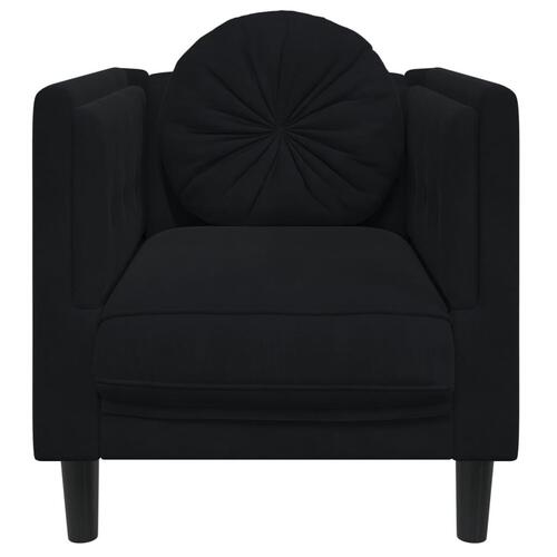 Sofastol med hynde velour sort
