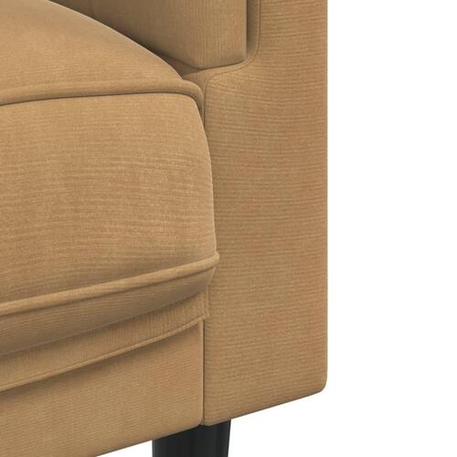 Sofastol med hynde imiteret ruskind brun