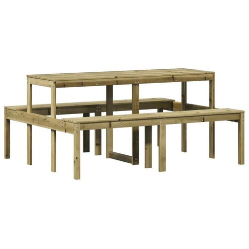 Picnicbord 160x134x75 cm imprægneret fyrretræ