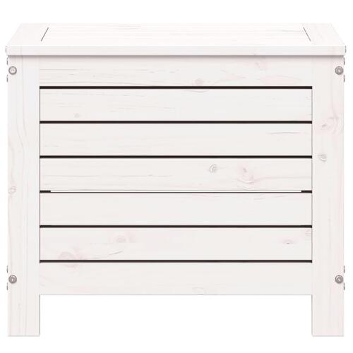 Haveskammel 62x31,5x52 cm massivt fyrretræ hvid