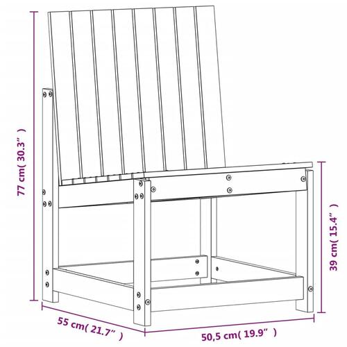 Havestol 50,5x55x77 cm massivt fyrretræ gyldenbrun