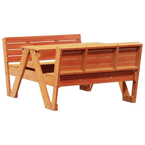 Picnicbord til børn 88x122x58 cm massivt fyrretræ brun