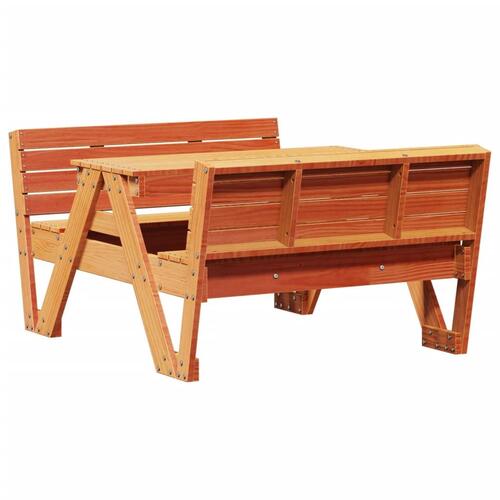 Picnicbord til børn 88x122x58 cm massivt fyrretræ brun