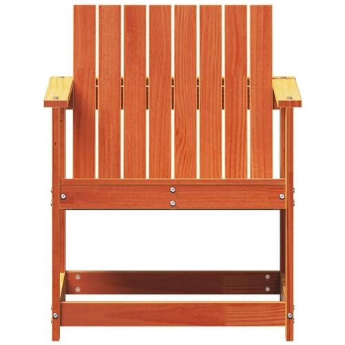 Havestol 62x56x77 cm massivt fyrretræ gyldenbrun
