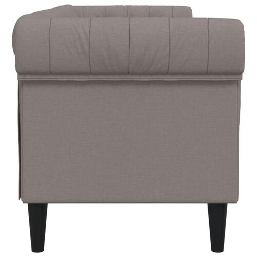 3-personers Chesterfield-sofa stof gråbrun