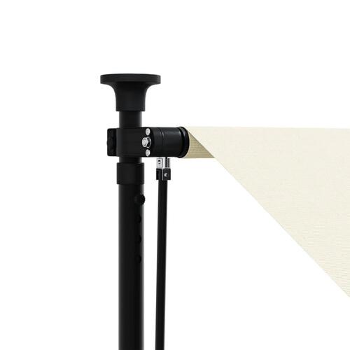 Markise 350x150 cm sammenrullelig stof og stål cremefarvet