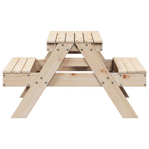 Picnicbord til børn 88x97x52 cm massivt fyrretræ