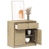 Skænk SAUDA 80x43x75,5 cm massivt fyrretræ egetræsfarvet