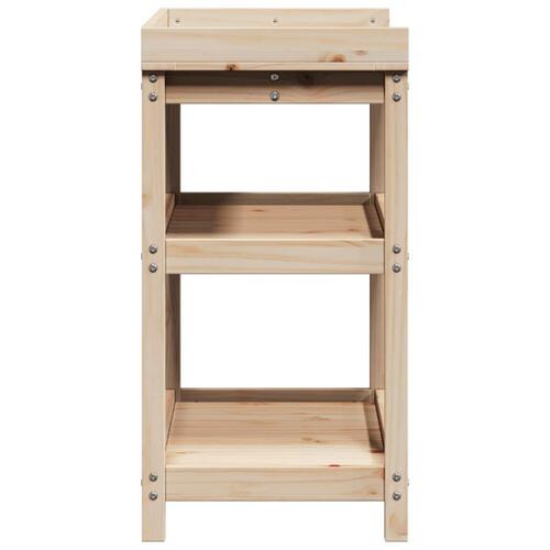 Plantebord med hylder 82,5x45x86,5 cm massivt fyrretræ