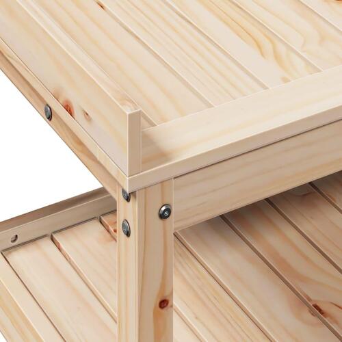 Plantebord med hylder 82,5x45x86,5 cm massivt fyrretræ