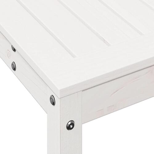 Plantebord med hylde 82,5x35x75 cm massivt fyrretræ hvid