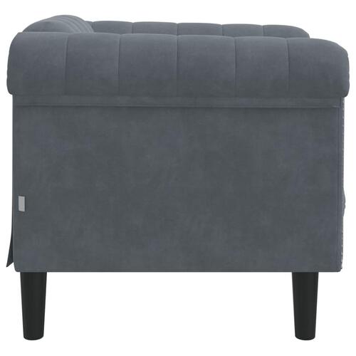 Sofastol velour mørkegrå