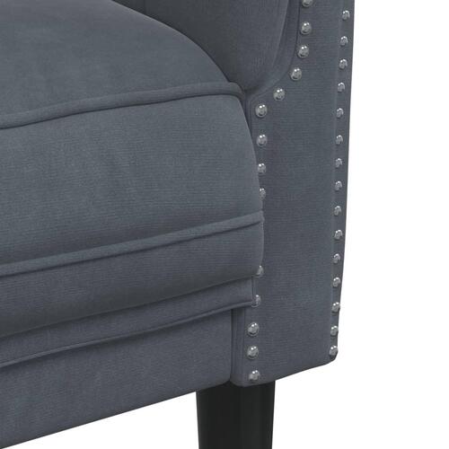 Sofastol velour mørkegrå