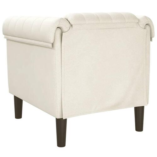 Sofastol velour cremefarvet