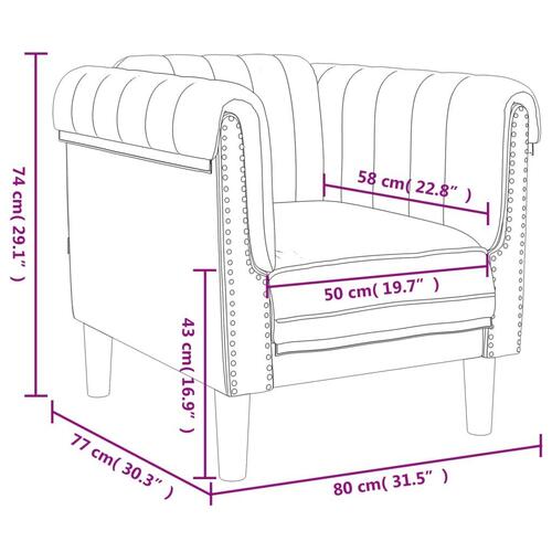Sofastol velour cremefarvet