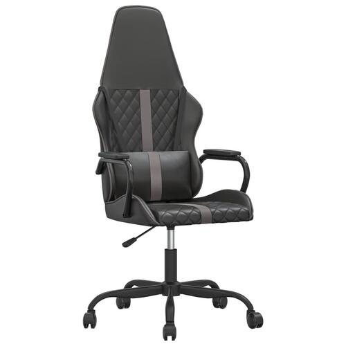 Gamingstol med massagefunktion kunstlæder sort og grå