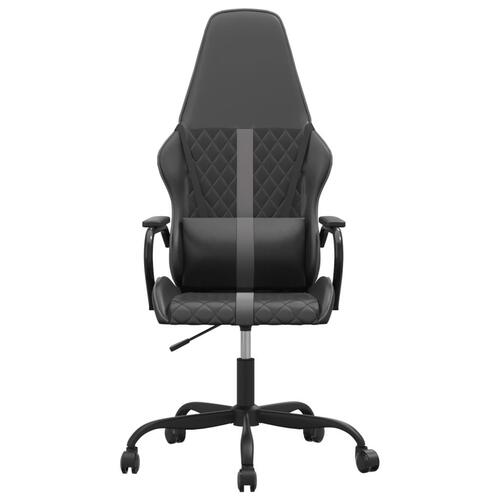 Gamingstol med massagefunktion kunstlæder sort og grå