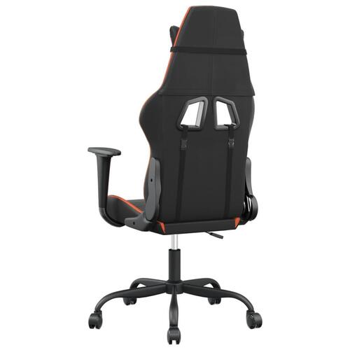 Gamingstol m. massagefunktion kunstlæder sort og orange