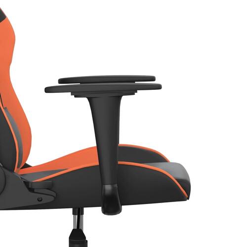 Gamingstol m. massagefunktion kunstlæder sort og orange