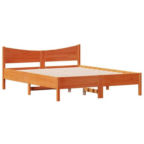 Sengeramme uden madras 160x200 cm massivt fyrretræ gyldenbrun