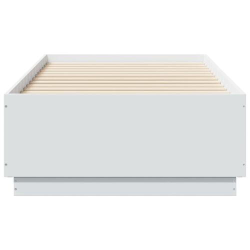Sengeramme 75x190 cm konstrueret træ hvid