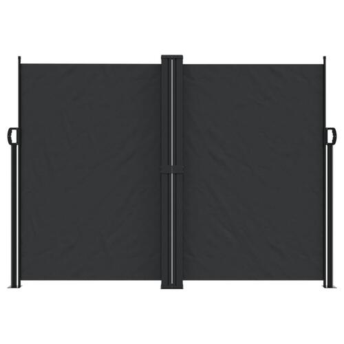 Sammenrullelig sidemarkise 180x1200 cm sort