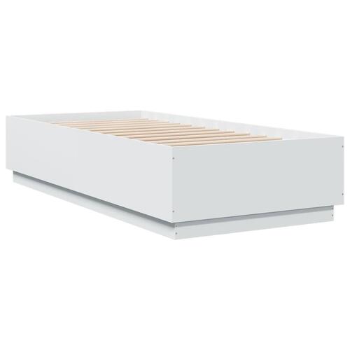 Sengeramme 90x200 cm konstrueret træ hvid