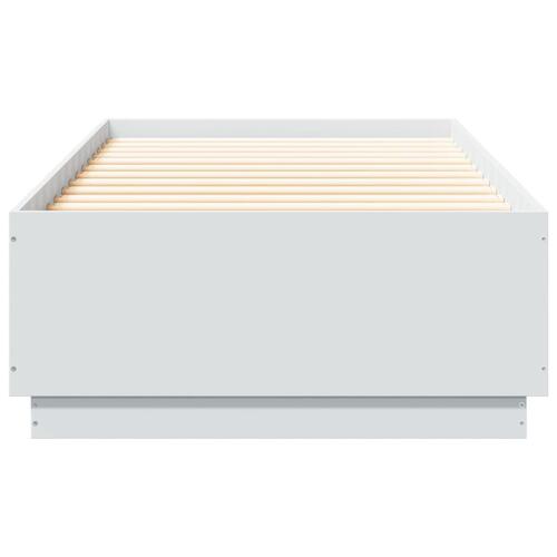 Sengeramme 90x200 cm konstrueret træ hvid