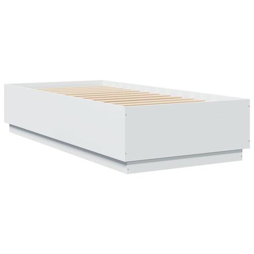 Sengeramme 90x200 cm konstrueret træ hvid