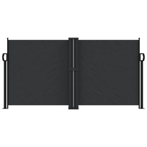 Sidemarkise 120x1200 cm sammenrullelig sort