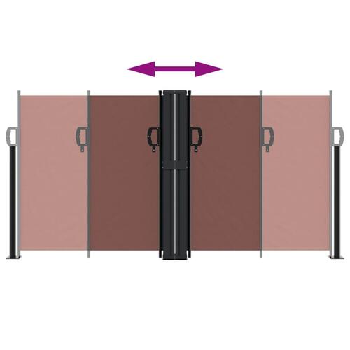 Sidemarkise 120x1200 cm sammenrullelig brun