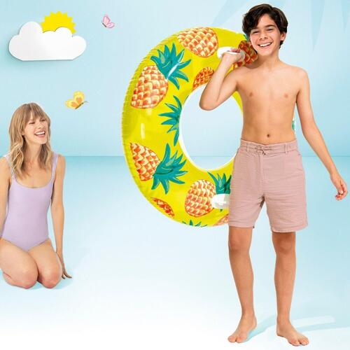 Oppustelig flydende donut Intex Tropical Fruits Ø 107 cm (12 enheder)