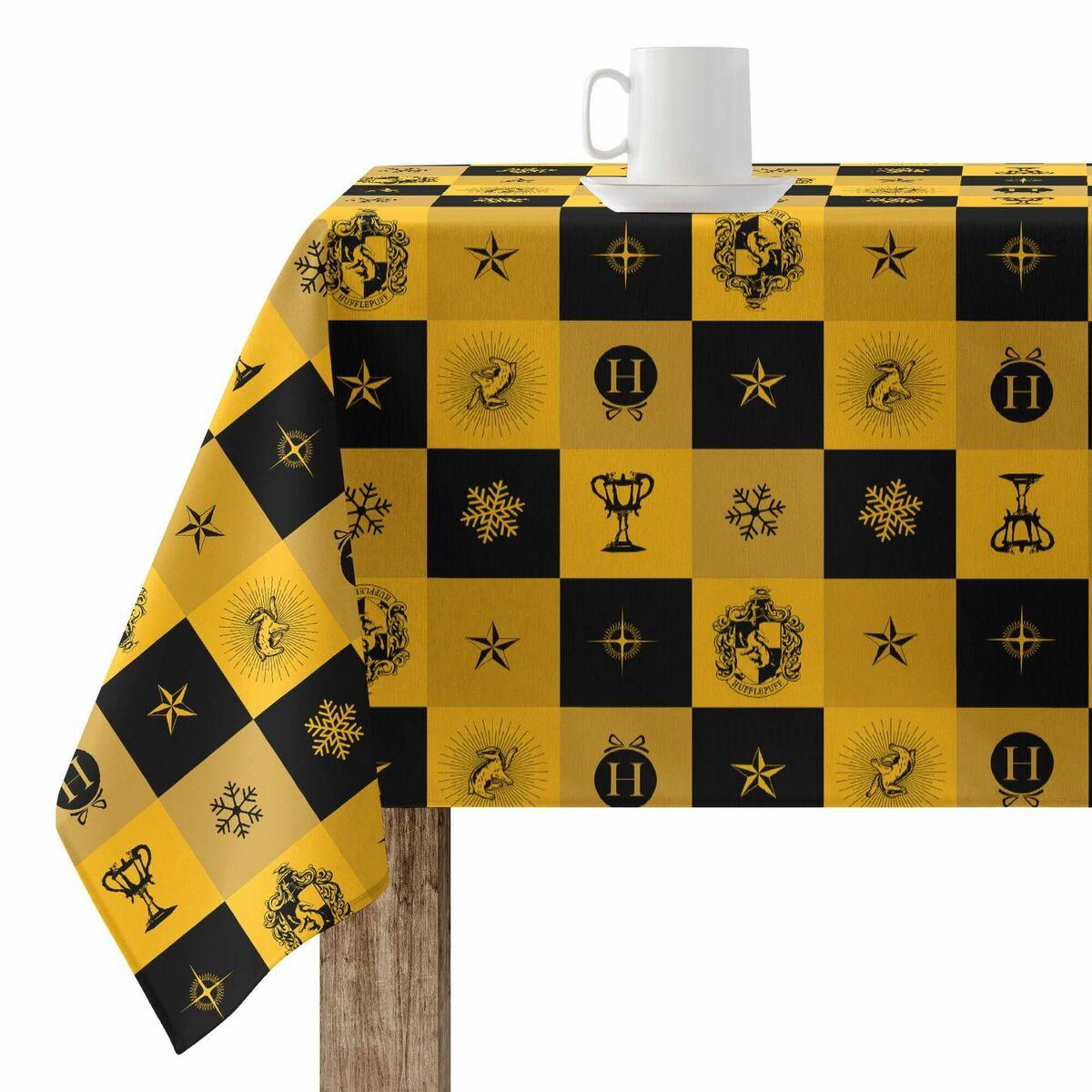Harry Potter Hufflepuff dug - pletafvisende resinbehandlet bomuld, 100 × 150 cm billede