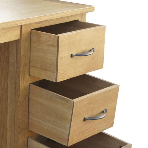 Skrivebord med 3 skuffer 106x40x75 cm massivt egetræ
