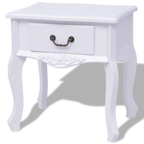 Sengeborde 2 stk. MDF hvid