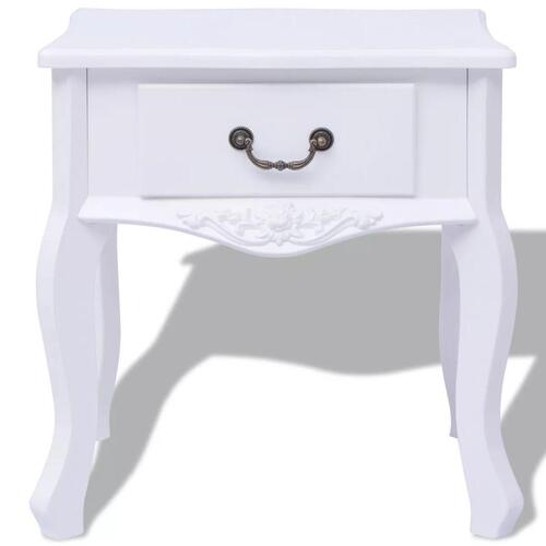Sengeborde 2 stk. MDF hvid