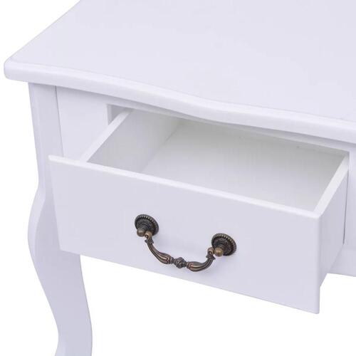 Sengeborde 2 stk. MDF hvid