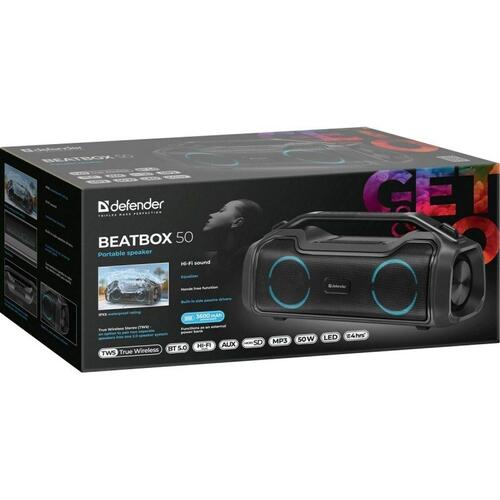 Transportable Bluetooth-højttalere Defender BeatBox 50 Sort 50 W (1 enheder)