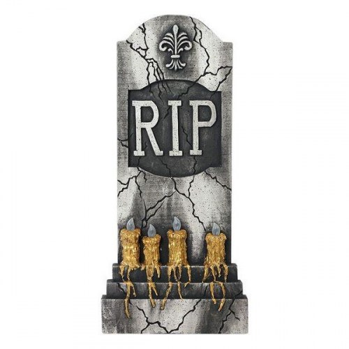 Halloween gravsten med lys - 93 × 42 cm