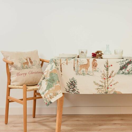 Pletafvisende dug Belum Christmas Deer 300 x 155 cm