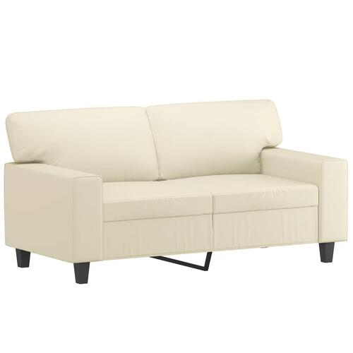 2 personers sofa kunstlæder cremefarvet