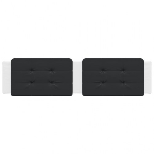 Gavlpude Zadar 200 cm kunstlæder sort og hvid