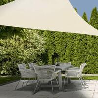 ProGarden solsejl 3,6x3,6x3,6 m trekantet cremefarvet