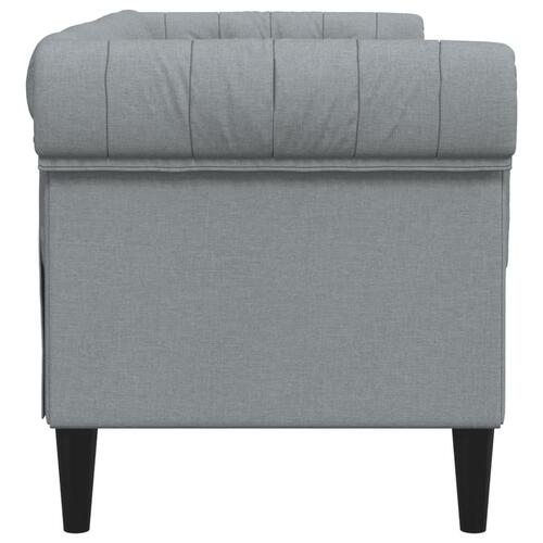 2-personers Chesterfield-sofa stof lysegrå