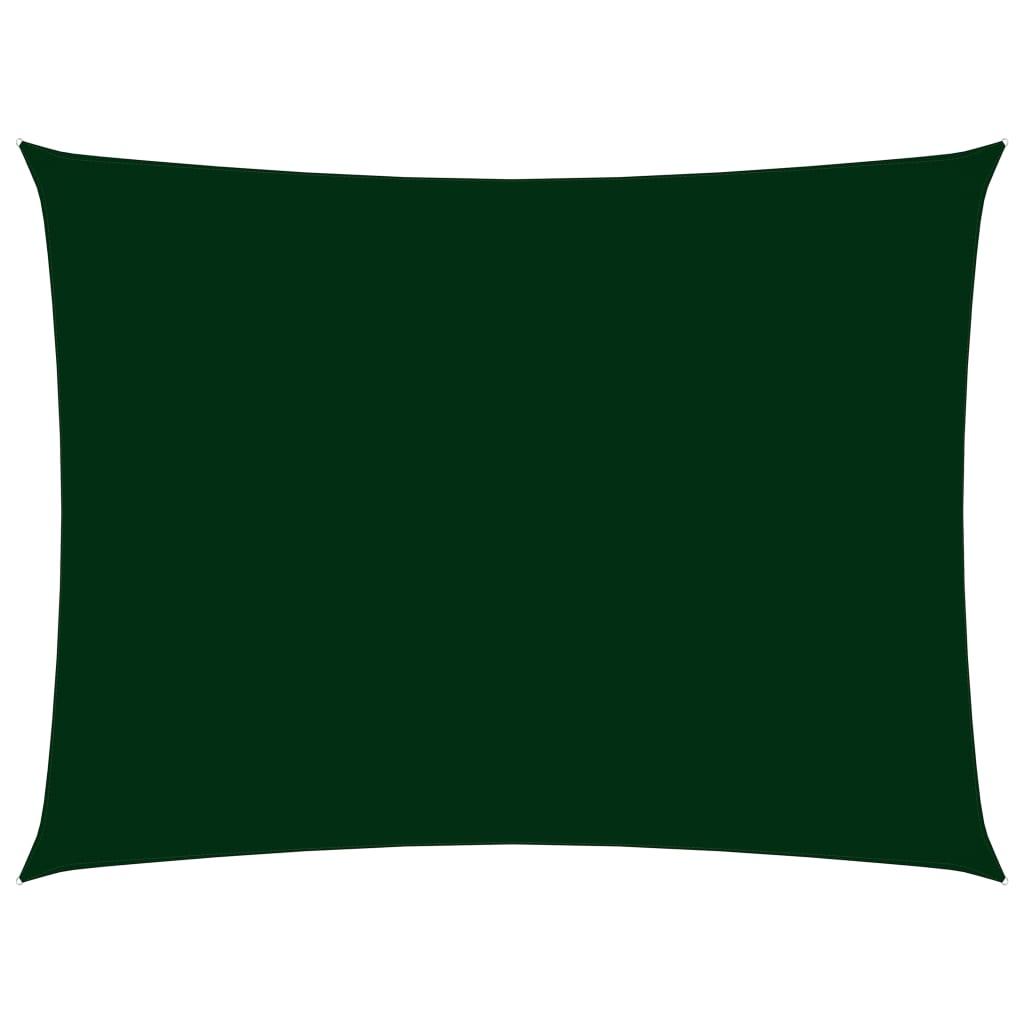 Solsejl 2X4,5 M Rektangulær Oxfordstof Mørkegrøn - 5 x 7 m